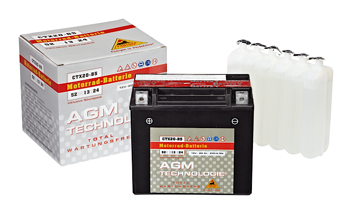 12 v 18 Ah AGM moto batterij / CTX 20 BS / YTX 20 BS